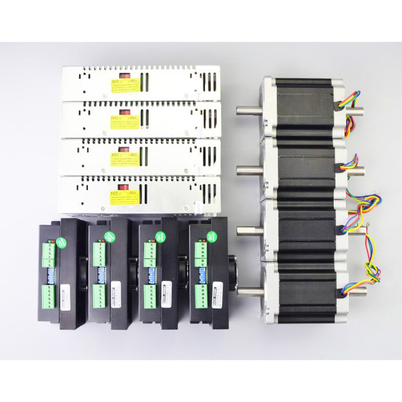 4 axes 8,5Nm moteur pas à pas nema 34 + driver + source de courant