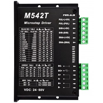 Driver moteur pas à pas Nema 23 24-50VCC 1,5A-4,5A 256 Micropas M542T
