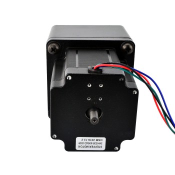 Moteur pas à pas nema 34 L=97mm 34HS38-4004D-SG9 avec arbre arrière et 9:1 réducteur à arbre parallèle