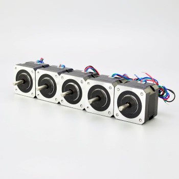 5 pièces moteur pas à pas bipolaire nema 17 (26Ncm 5-17HS13-0404S 1,8 degré 0,4A 12V 4 fils)