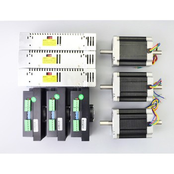 Kit CNC 3 axes (moteur pas à pas nema 34 (8,5Nm) + Driver + source de courant)