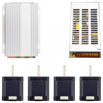 Kit CNC 4 axes (TB6560 driver + 0,59Nm moteur pas à pas nema 17 + source de courant)