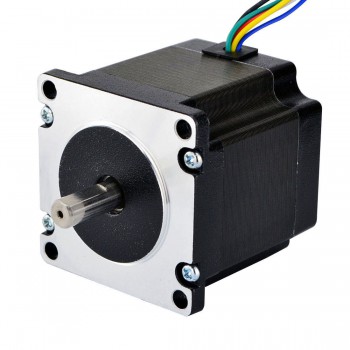 Moteur pas à pas unipolaire à double arbre nema 23 (90Ncm 23HS22-1006D 1,8 degré 1A 7,4V 6 fils)