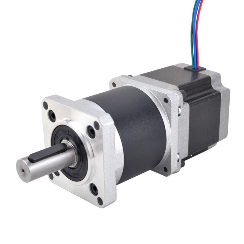 Motoréducteur pas à pas à double arbre Nema 23 L=56mm 102Ncm 0,036 degrés 2,8A 2,5V avec 50:1 réducteur planétaire