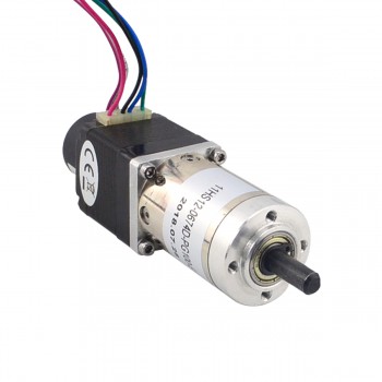 Motoréducteur pas à pas bipolaire en boucle fermée Nema 11 100:1 1,8 degrés L=31mm 0,67A 3,75V avec encodeur 300CPR