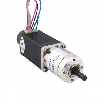 Motoréducteur pas à pas en boucle fermée Nema 11 14:1 L=51mm 1,8 degrés 0,14Nm 0,67A 8,04V avec encodeur 300CPR