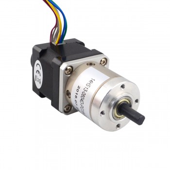 Motoréducteur pas à pas bipolaire en boucle fermée Nema 14 19:1 L=34mm 1,8 degrés 0,14Nm 1A 3,20V encodeur 300CPR