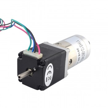 Motoréducteur pas à pas Nema 11 L=31mm avec arbre arrière & trou de vis & 100:1 réducteur planétaire