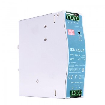 Alimentation rail din CNC MeanWell EDR-120-24 120W 24VCC 5A 115/230VCA