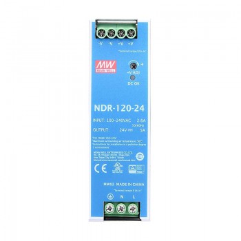 Alimentation rail din Meanwell NDR-120-24 alimentation à découpage 120W 24VCC 5A 115/230VCA