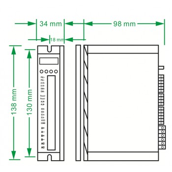 Kit Moteur Pas à Pas 1 Axe en Boucle Fermée 1-OK2D57ECS-24HE34 3,0 Nm 5A (Moteur Nema 24 & Driver)