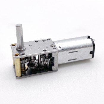 2 Pièces 6V/12V mini motoréducteur CC brushed 0,3W arbre 4mm avec réducteur à vis sans fin à arbre de sortie à 90 degrés