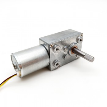 2 Pièces 12V/24V Motoréducteur bldc 2,7W arbre 6mm avec réducteur à vis sans fin à arbre de sortie à 90 degrés