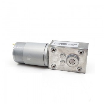 2 Pièces 12V/24V Motoréducteur CC brushed 8,8W arbre 8mm avec réducteur à vis sans fin à arbre de sortie à 90 degrés