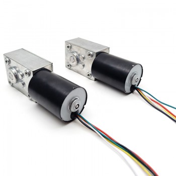 2 Pièces 12V/24V Motoréducteur CC brushed 7W/10.9W arbre 6mm avec rappor 81~621 réducteur à vis sans fin