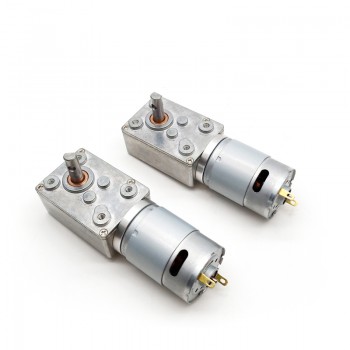 2 Pièces 6V/12V Motoréducteur CC brushed moteur PMDC 1.25W arbre 6mm rapport 70~2700 réducteur à vis sans fin