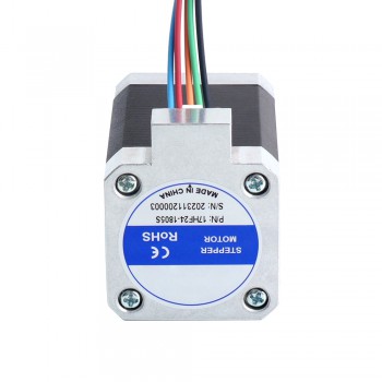 Moteur pas à pas Nema 17 17HF24-1805S 5 phases 0,5 Nm 0,72 degrés 1,8 A 5 fils
