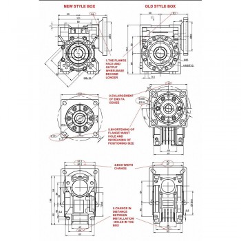 Réducteur à vis sans fin NMRV050 5:1/10:1 20:1 pour Moteur pas à pas Nema 42