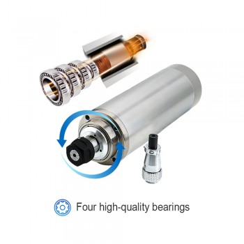 Moteur de broche CNC refroidi par eau OSP001429 5,5 kW 220 V/380 V 24 000 tr/min ER25 Collet