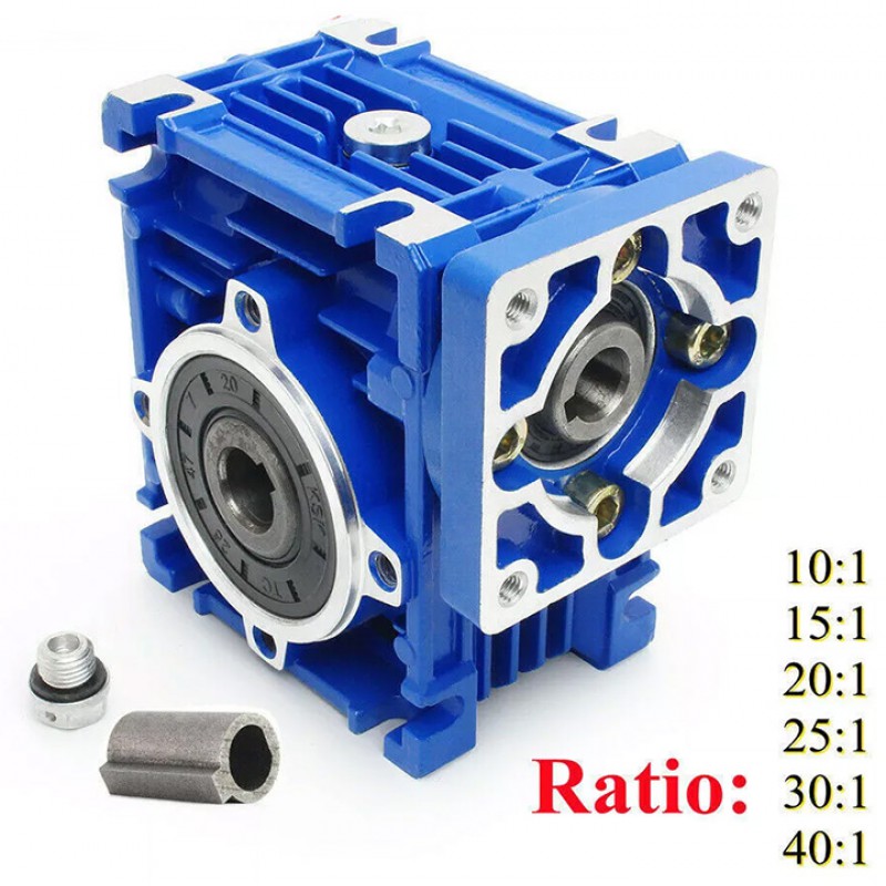 Réducteur à vis sans fin NMRV030 Rapport 10:1 15:1 20:1 25:1 30:1 40:1 pour moteur pas à pas / servomoteur Nema23