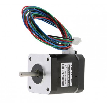 Moteur pas à pas haute température Nema 17 Oukeda OSP001461 1,8° 60 Ncm Classe d'isolation B 180 °C