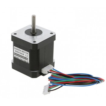 Moteur pas à pas haute température Nema 17 Oukeda OSP001461 1,8° 60 Ncm Classe d'isolation B 180 °C