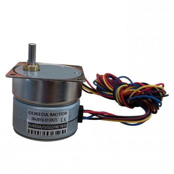 Motoréducteur pas à pas aimant permanent Oukeda 7,5 degrés 24 V avec réducteur 10:1/30:1/50:1/75:1/120:1