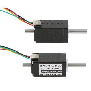 Moteur pas à pas à arbre creux Nema 8 OK20HC38-22NK1 bipolaire 1,8 degrés 3,13 Ncm 0,6 A 5,4 V 2 phases double arbre