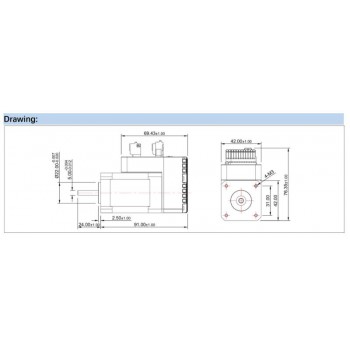 Servomoteur CA intégré Nema 17 JMC iHSV42-40-05-24 52W 24V 12,5Ncm 52000tr/min