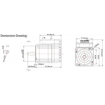 Moteur pas à pas en boucle fermée intégré Nema 34 JMC IHSS86-60-45 1,8° 4,5Nm 6A 60V biphasé