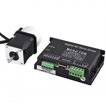 Kit servomoteur et dirver CC Nema 17 64W 24V 3,13A 0,2N.m 3000tr/min 42 x 42 mm avec encodeur 1000 lignes