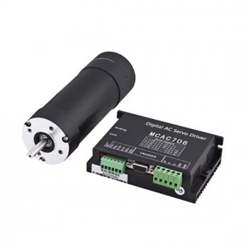 Kit servomoteur à balais 60W 24 V CC et driver 58JZS0630AS+MACA706 Φ58mm 0,72N.m 3000tr/min