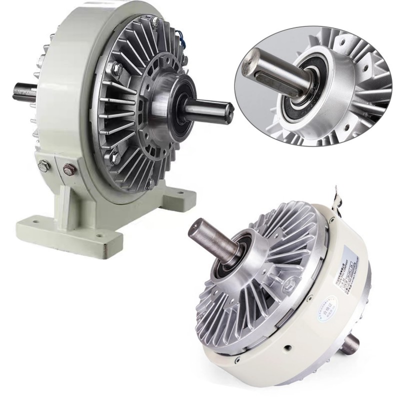Embrayage à particules magnétiques à double arbre série FL-S, couple de serrage 6 Nm à 50 Nm, 24 V CC. Embrayage à particules magnétiques à double arbre série FL-S, couple de serrage 6 Nm à 50 Nm, 24 V CC.