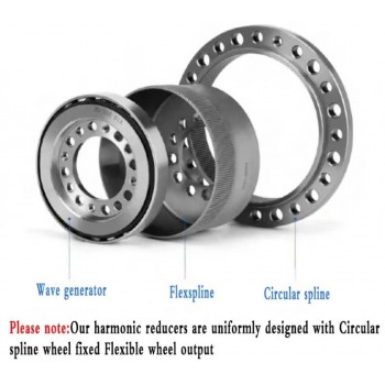 Réducteur harmonique série ZXF, 30:1/50:1/80:1/100:1/120:1/160:1 pour moteurs pas à pas/servomoteurs
