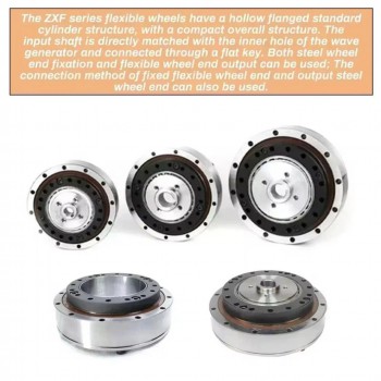 Réducteur harmonique série ZXF, 30:1/50:1/80:1/100:1/120:1/160:1 pour moteurs pas à pas/servomoteurs