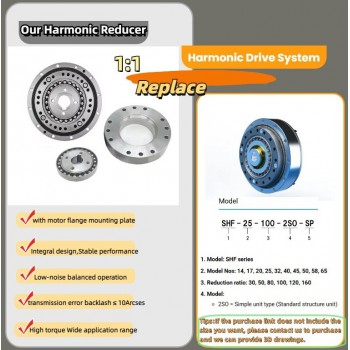 Réducteur harmonique série ZXF, 30:1/50:1/80:1/100:1/120:1/160:1 pour moteurs pas à pas/servomoteurs