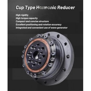 Réducteur harmonique série ZXS, type de tasse, rapport 30:1/50:1/80:1/100:1/120:1 contrecoup 30 arcsec
