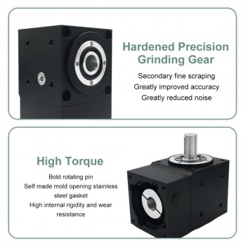 Réducteurs à engrenage conique à angle droit Nema 34 rapport 2:1/3:1/5:1 pour moteur pas à pas NEMA 34/servomoteur 80mm