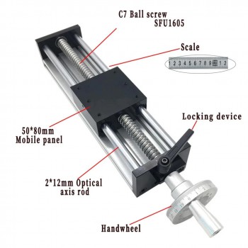 Unités linéaires manuelle GGP5080, guidage linéaire manuelle cnc et volant