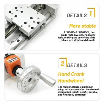 Table coulissante autobloquante manuelle CNC, module linéaire, platine de positionnement Z, module à vis trapézoïdale avec affichage numérique