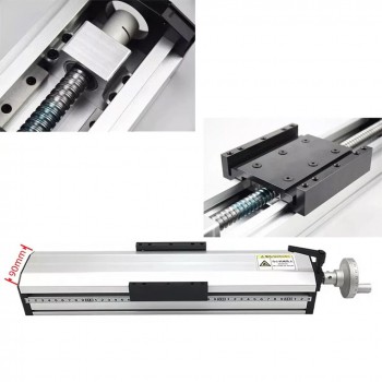 Glissière à vis à billes manuelle entièrement étanche QMF90, Module de guidage linéaire CNC pour platine de translation linéaire