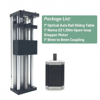 Table coulissante linéaire CNC électrique OSP001600 avec rail de roulement linéaire et moteur pas à pas