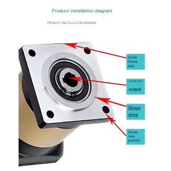 Réducteur planétaire PFN60-160 série rapport 3:1 à 100:1 pour moteur pas à pas NEMA 23, 34, servomoteur 80/110/130/180mm