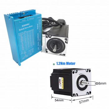 Kit moteur pas à pas à boucle fermée Nema 23 57HB250 + HB8080C + S350-24 (Moteur + Driver + Alimentation)