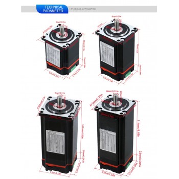 Moteur pas à pas intégré en boucle fermée Nema 23 série OSP001653 1,2Nm/2Nm/2,5Nm/3Nm avec driver et encodeur