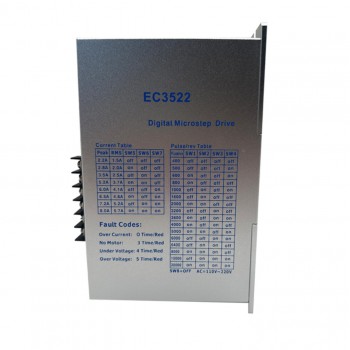 Driver pas à pas numérique biphasé triphasé EC3522 2.2-5A 110–220 VAC pour moteur pas à pas Nema 34 86mm