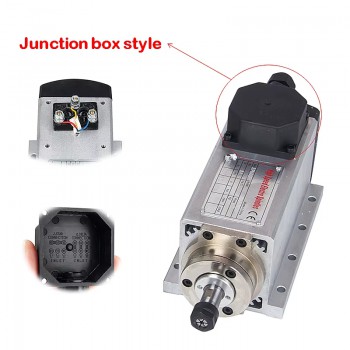 Moteur de broche cnc refroidi par air Huajiang-1.5KW 110V/220V 1,5kW 24000 tr/min, pince ER11/ER16 400hz avec prise aviation