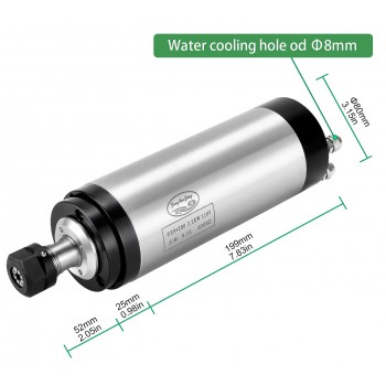 2,2kW 110V/220V/380V Kit moteur de broche refroidi par eau OSP001699 avec variateur de fréquence (VFD) et 13 pièces pinces ER20 et support