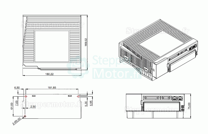 Kit servomoteur CA 2,0kW 130JASM520220K-17B-SC+JASD20002-20B 220V 9,55N.m 2000tr/min 10,2A avec driver JASD20002-20B