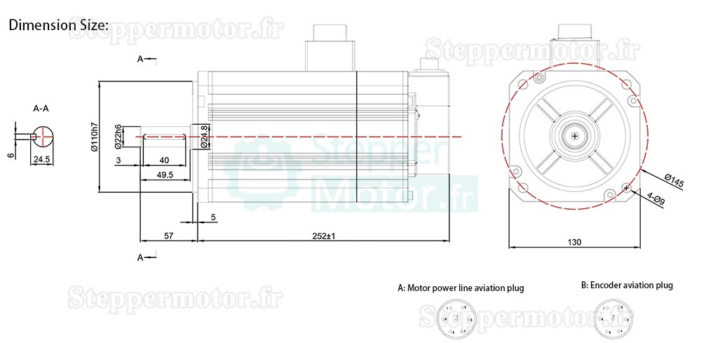 Kit de servomoteur CA 3,0KW 130JASM530220K-17B-SC+JASD30002-20B 220V 14,32N.m 2000tr/min 13,6A avec driver servo JASD20002-20B